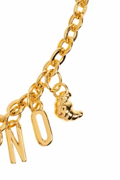 Moschino ZŁOTY Bransoleta z zawieszkami