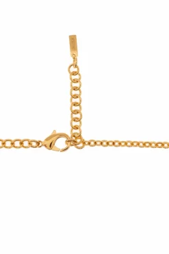 Moschino ZŁOTY Naszyjnik z logo