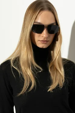 Mykita CZARNY Okulary przeciwsłoneczne `Santeri`