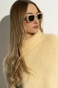 Mykita kremowy Okular przeciwsłoneczne `Una`