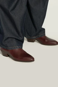 Odissi BORDO Skórzane botki