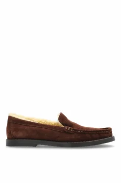 Odissi BRĄZOWY Zamszowe buty typu `loafers`