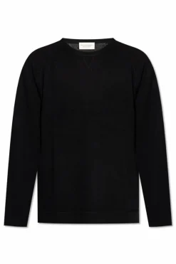 Officine Generale CZARNY Kaszmirowy sweter ’Nate’