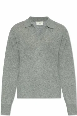 Officine Generale SZARY Kaszmirowy sweter