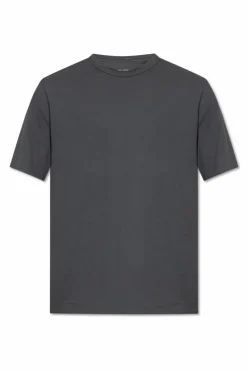 Officine Generale SZARY T-shirt z bawełny organicznej