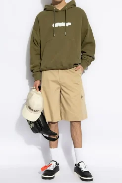 Off-White beżowy Szorty typu `cargo`