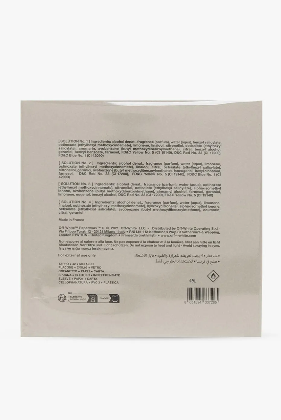 Off-White beżowy Zestaw wód perfumowanych ‘Paperwork Solution Set’