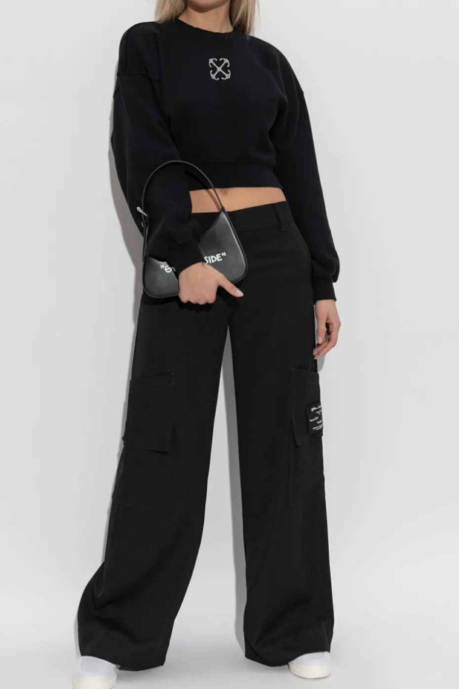 Off-White CZARNY Bluza z logo