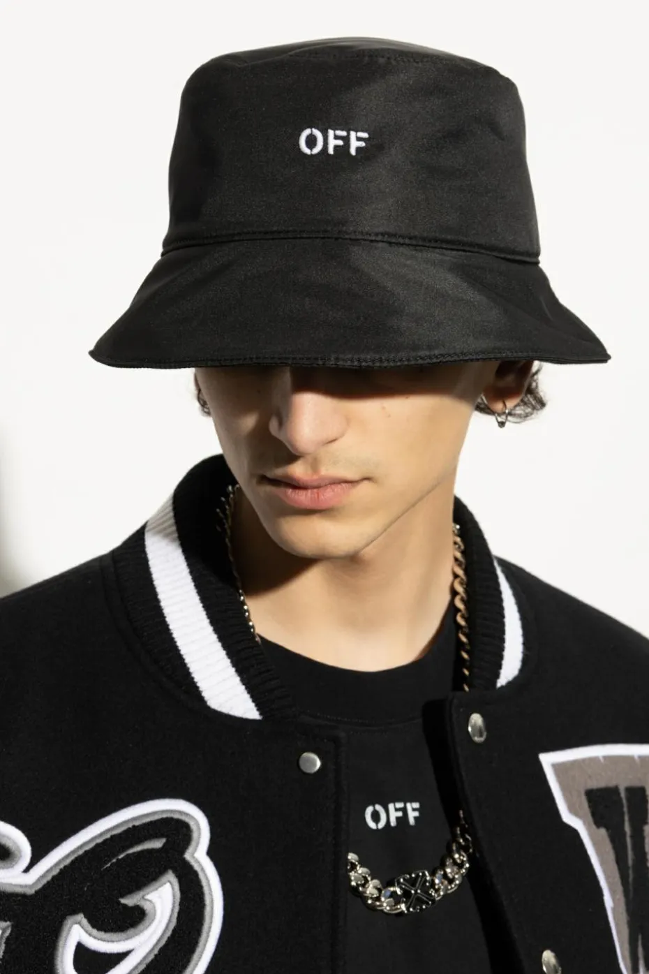 Off-White CZARNY Kapelusz z logo