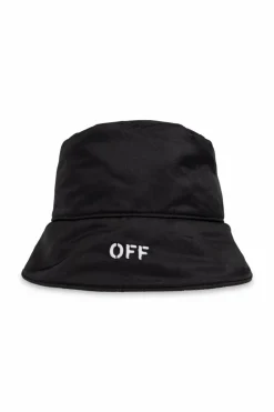Off-White CZARNY Kapelusz z logo