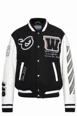 Off-White CZARNY Kurtka z logo