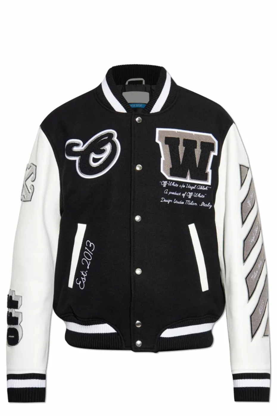 Off-White CZARNY Kurtka z logo