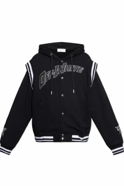 Off-White CZARNY Kurtka z logo