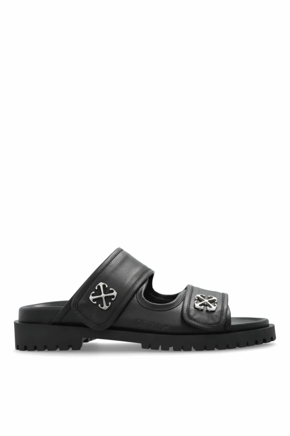 Off-White CZARNY Skórzane klapki `Chicago`