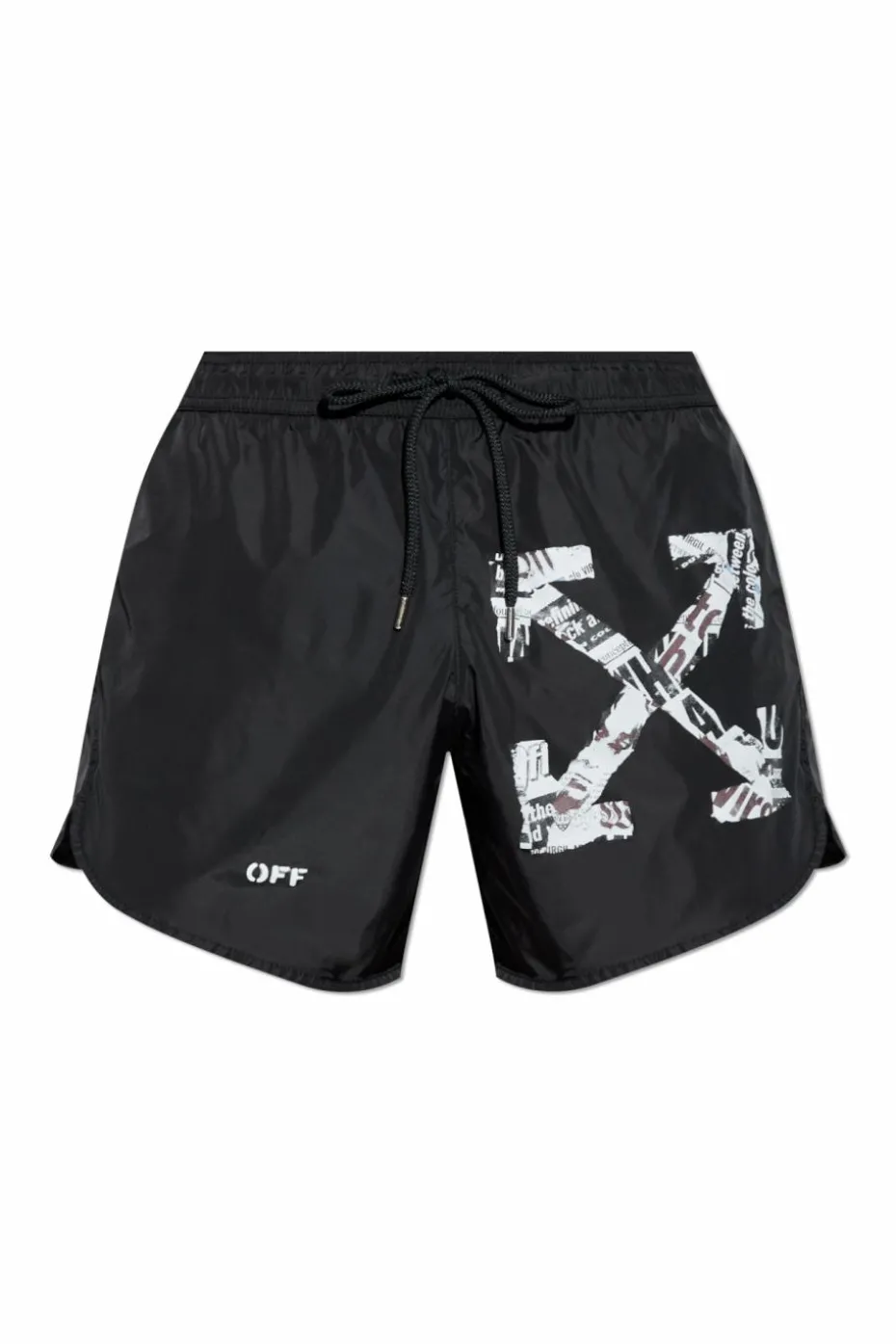 Off-White CZARNY Szorty kąpielowe