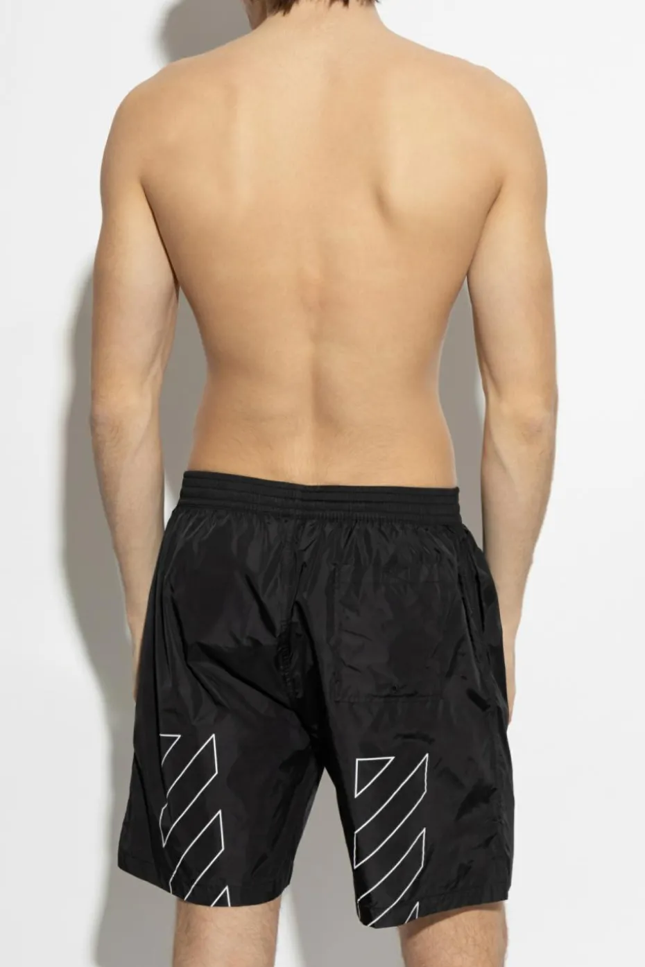 Off-White CZARNY Szorty kąpielowe