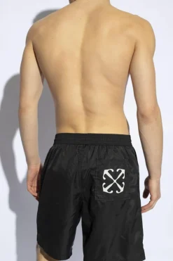 Off-White CZARNY Szorty kąpielowe