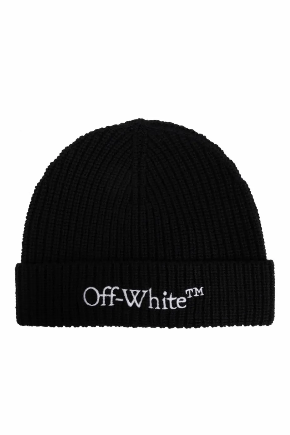 Off-White CZARNY Wełniana czapka