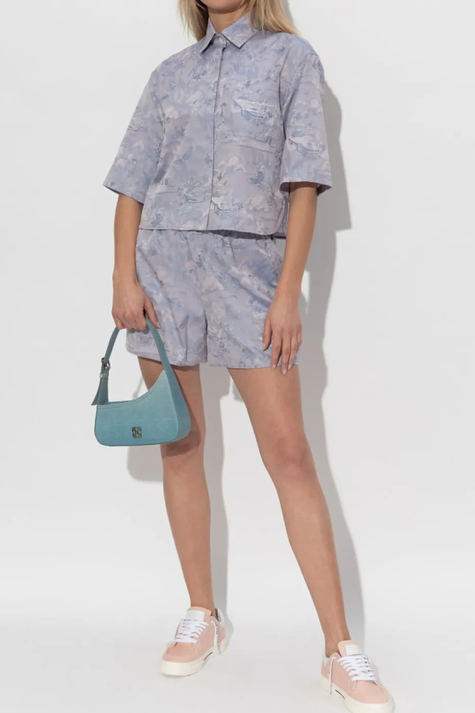 Off-White FIOLETOWY Koszula z kieszenią