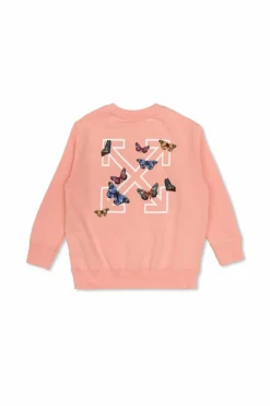 Off-White Kids RÓŻOWY Bluza z kolorowym nadrukiem