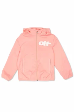 Off-White Kids RÓŻOWY Kurtka z kapturem