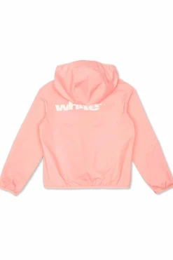 Off-White Kids RÓŻOWY Kurtka z kapturem