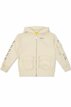 Off-White Kids SZARY Bluza z kapturem
