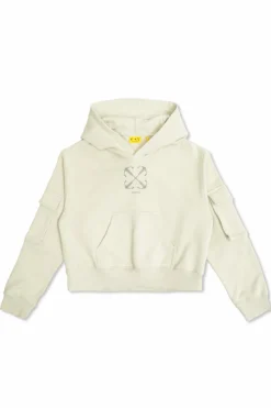 Off-White Kids ZIELONY Bawełniana bluza