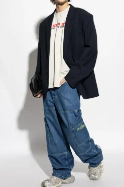 Off-White NIEBIESKI Jeansy z kieszeniami
