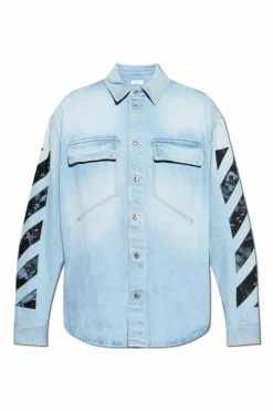 Off-White NIEBIESKI Koszula jeansowa