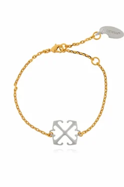 Off-White ZŁOTY Bransoleta z logo