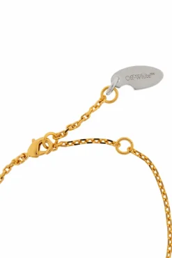 Off-White ZŁOTY Bransoleta z logo