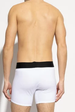 Palm Angels BIAŁY Dwupak bokserek z logo