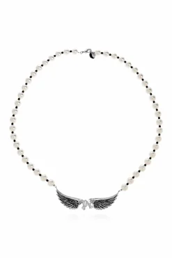 Palm Angels BIAŁY Naszyjnik z zawieszką