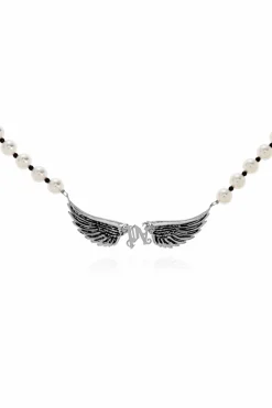 Palm Angels BIAŁY Naszyjnik z zawieszką
