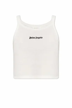 Palm Angels BIAŁY Top na ramiączkach