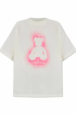 Palm Angels BIAŁY T-shirt z logo