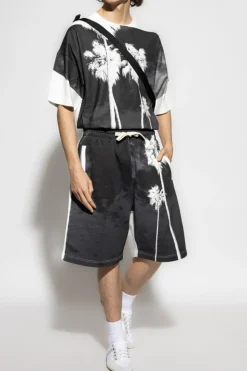 Palm Angels BIAŁY T-shirt z nadrukiem