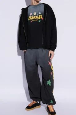 Palm Angels CZARNY Bluza z kapturem