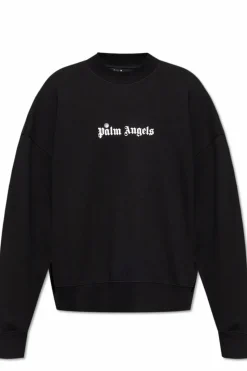 Palm Angels CZARNY Bluza z nadrukowanym logo