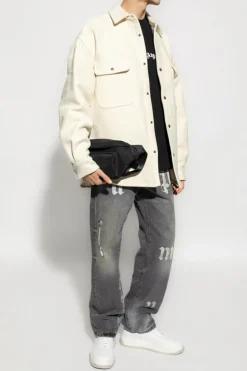 Palm Angels CZARNY Bluza z nadrukowanym logo