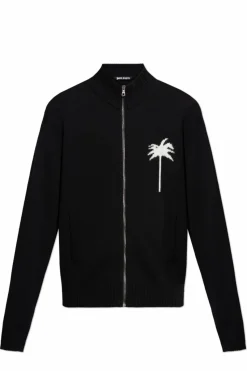 Palm Angels CZARNY Sweter ze stójką