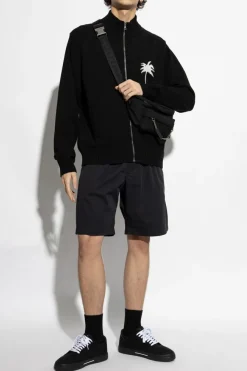 Palm Angels CZARNY Sweter ze stójką