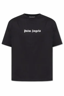 Palm Angels CZARNY T-shirt z logo