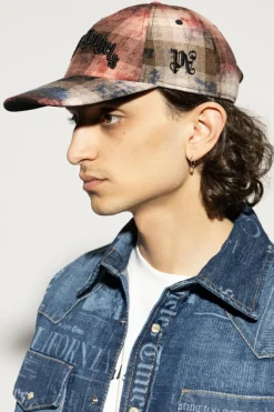Palm Angels CZERWONY Czapka z daszkiem