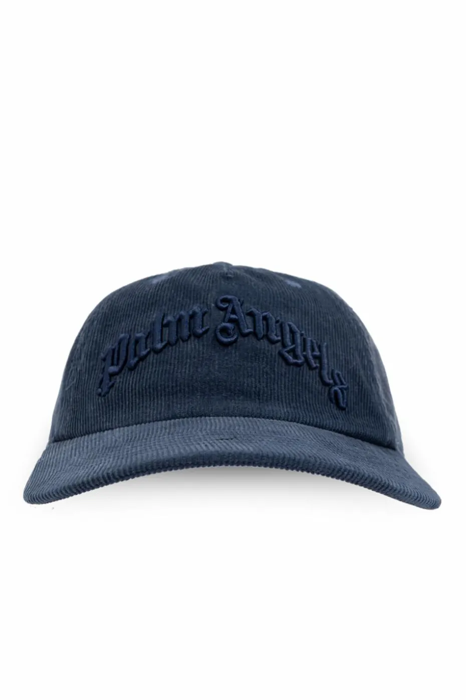 Palm Angels GRANATOWY Sztruksowa czapka z daszkiem