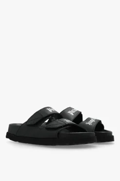 Palm Angels Kids CZARNY Klapki z logo