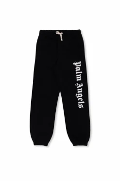 Palm Angels Kids CZARNY Spodnie dresowe z logo