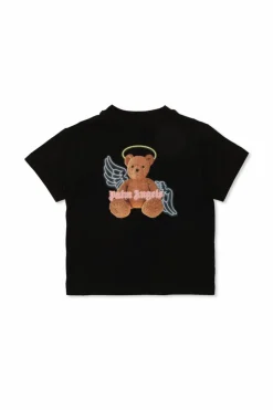 Palm Angels Kids CZARNY T-shirt z kolorowym nadrukiem