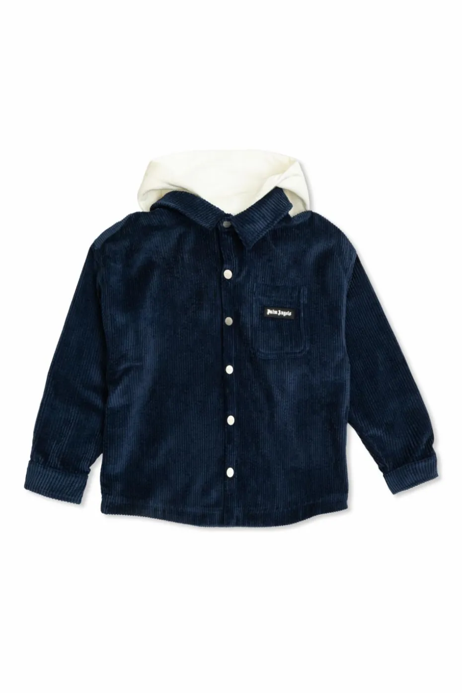 Palm Angels Kids GRANATOWY Prążkowana kurtka